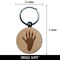 Raccoon Trash Panda Foot Print Engraved Wood Round Keychain Tag Charm